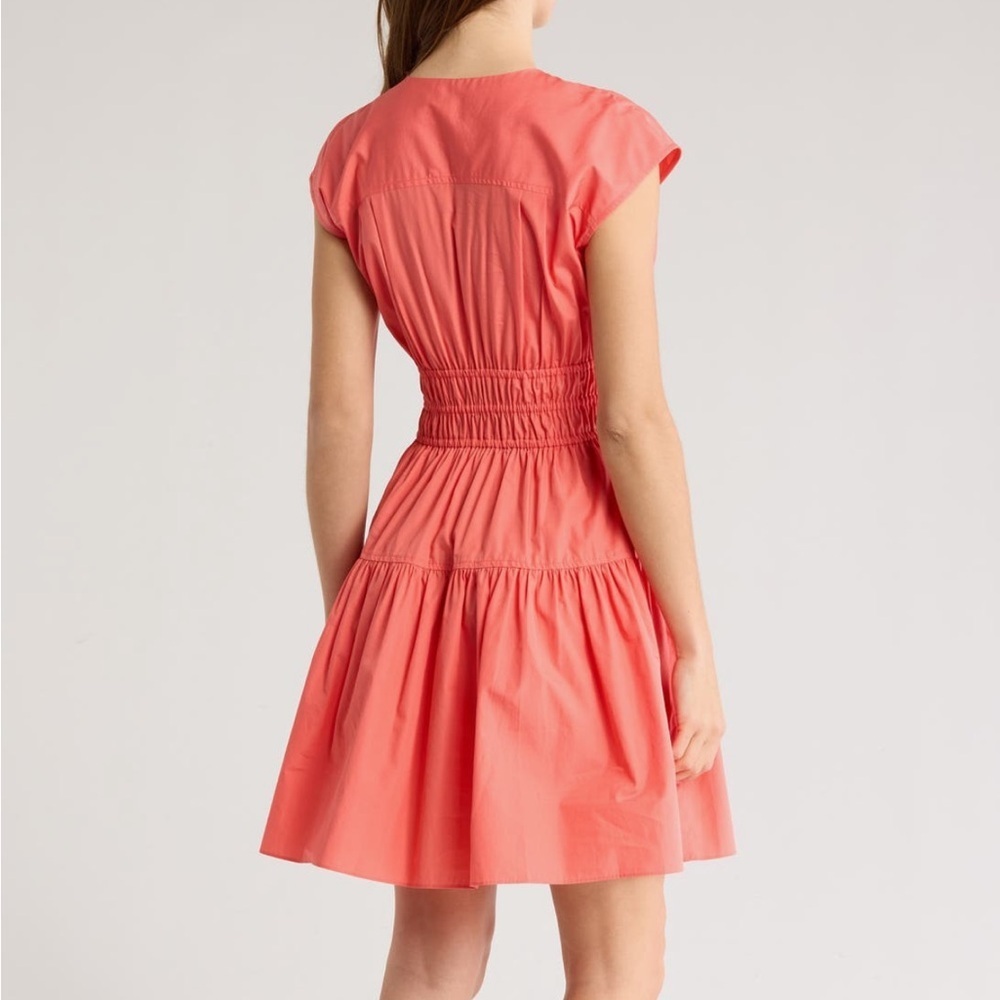 10 Crosby Derek Lam Pink Cap Sleeve Mini Dress - Picture 2 of 3